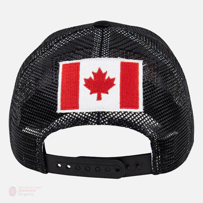 CCM Retro Logo Canada Flag Mesh Trucker Snapback Hat