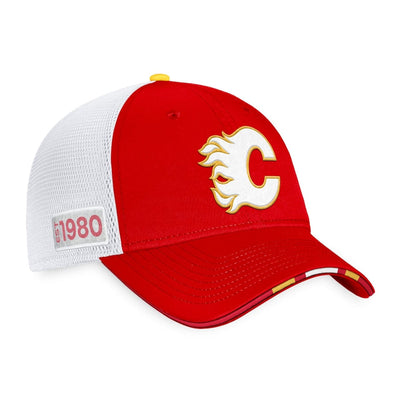 Calgary Flames Fanatics Authentic Pro Draft Structured Trucker Hat - The Hockey Shop Source For Sports