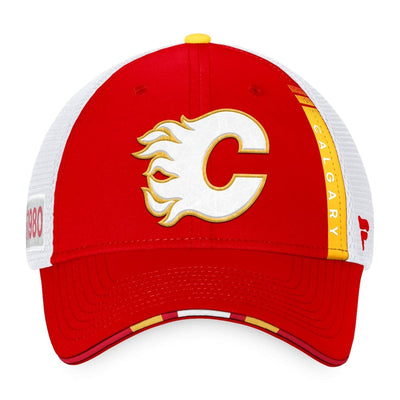 Calgary Flames Fanatics Authentic Pro Draft Structured Trucker Hat - The Hockey Shop Source For Sports