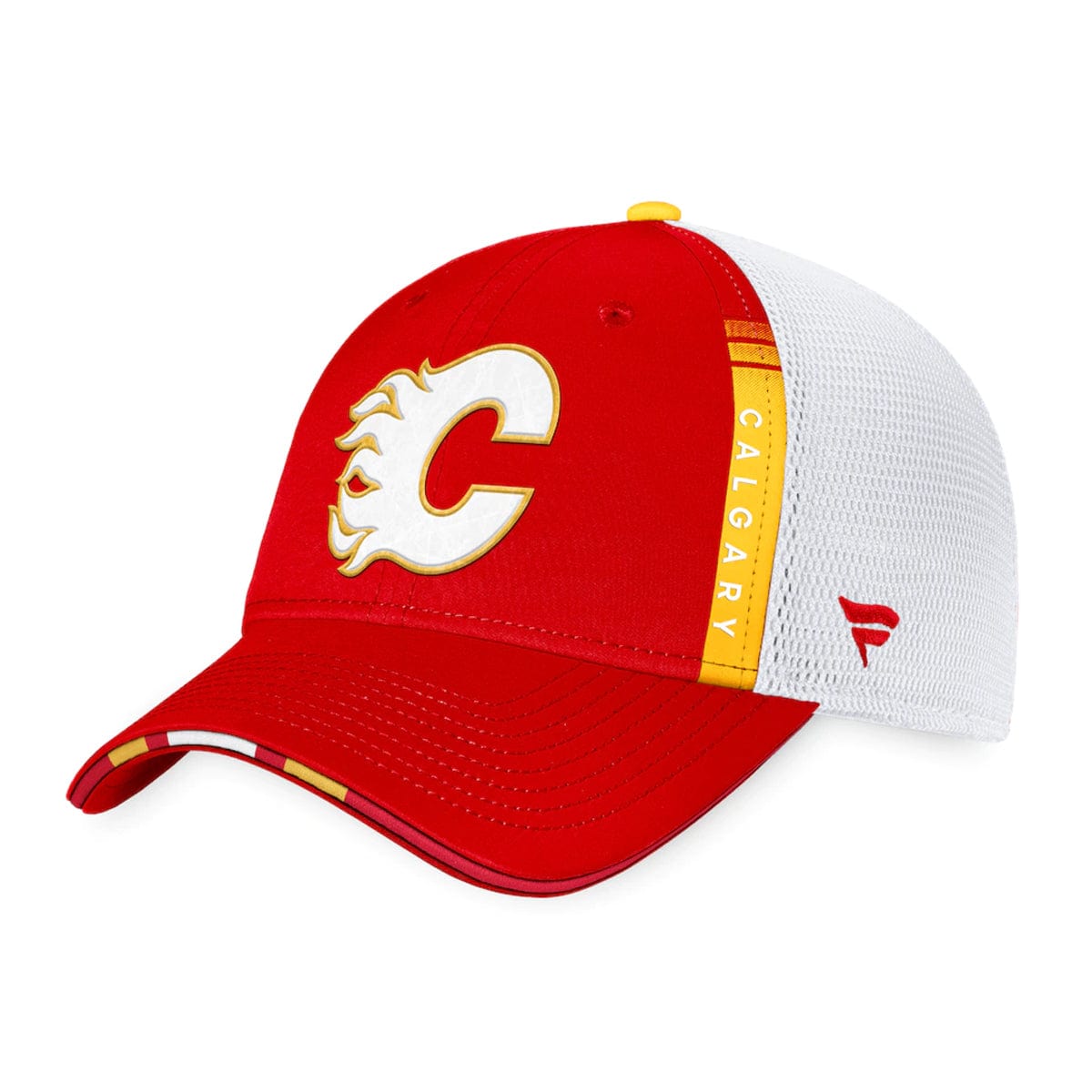 Calgary Flames Fanatics Authentic Pro Draft Structured Trucker Hat - The Hockey Shop Source For Sports