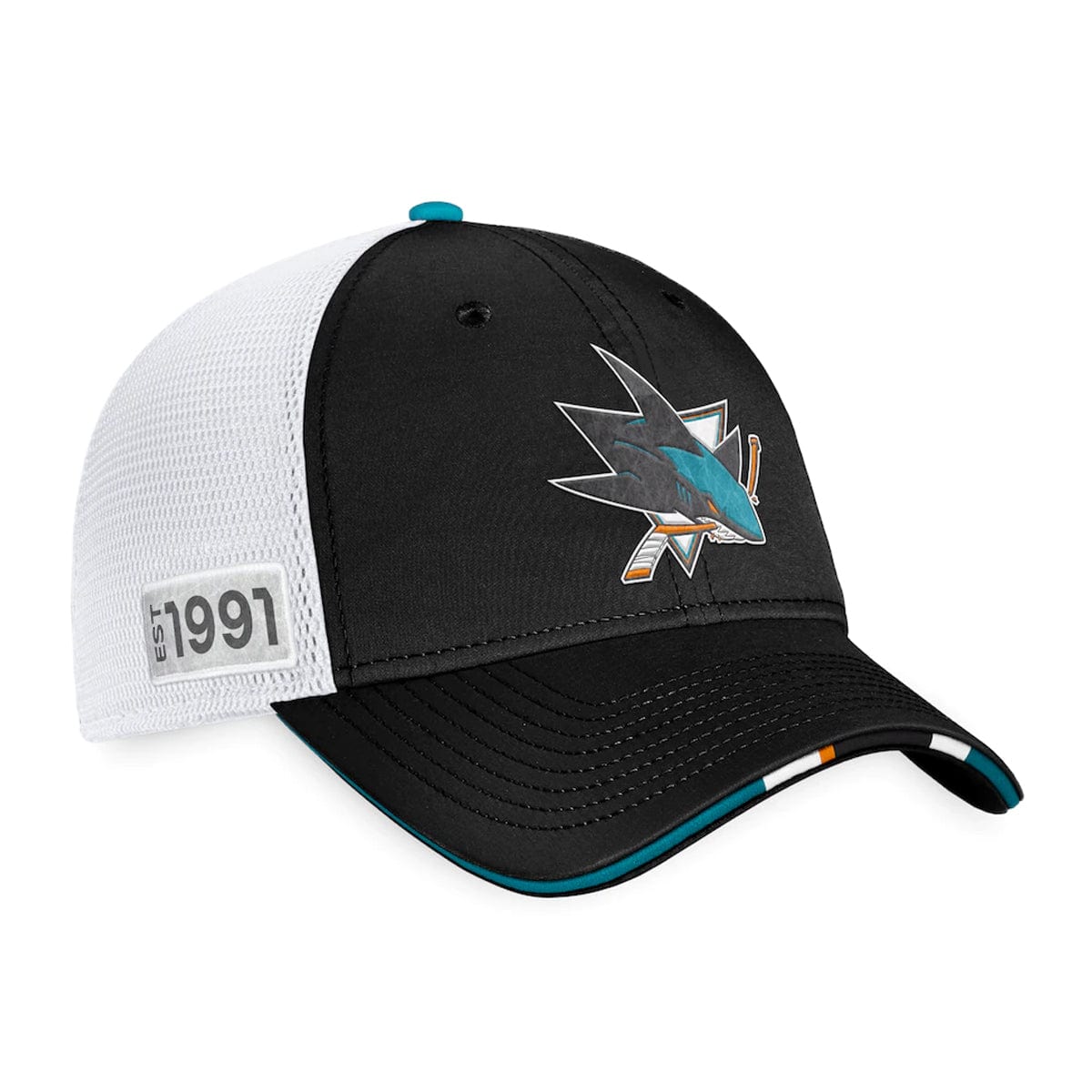 San Jose Sharks Fanatics Authentic Pro Draft Structured Trucker Hat - The Hockey Shop Source For Sports