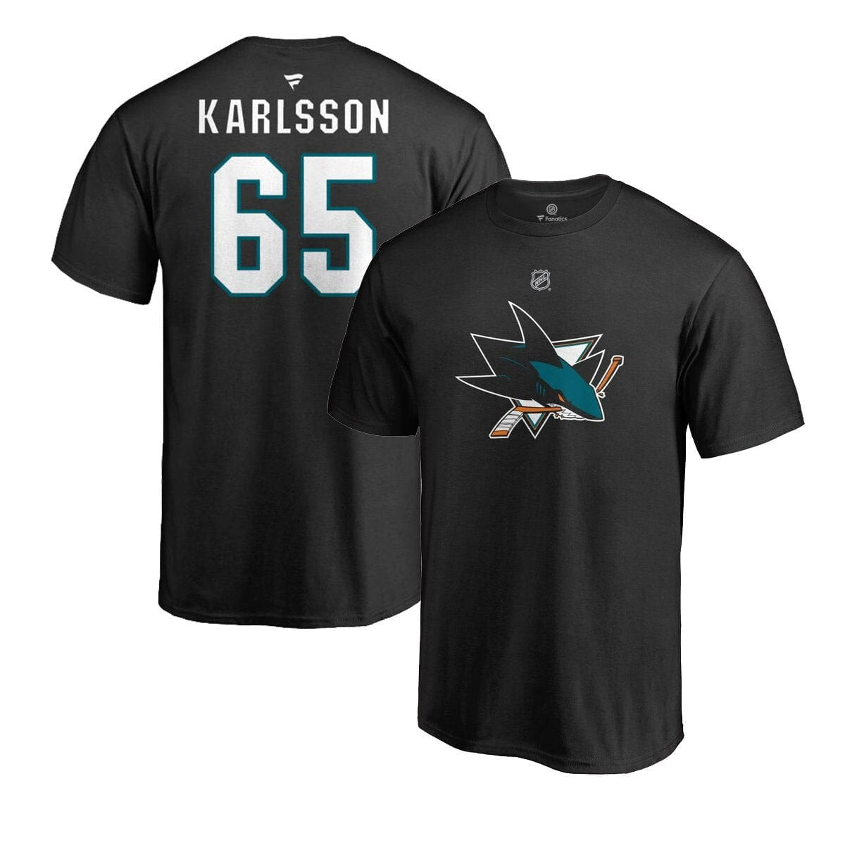 San Jose Sharks Fanatics Authentic Name & Number Mens Shirt - Erik Karlsson