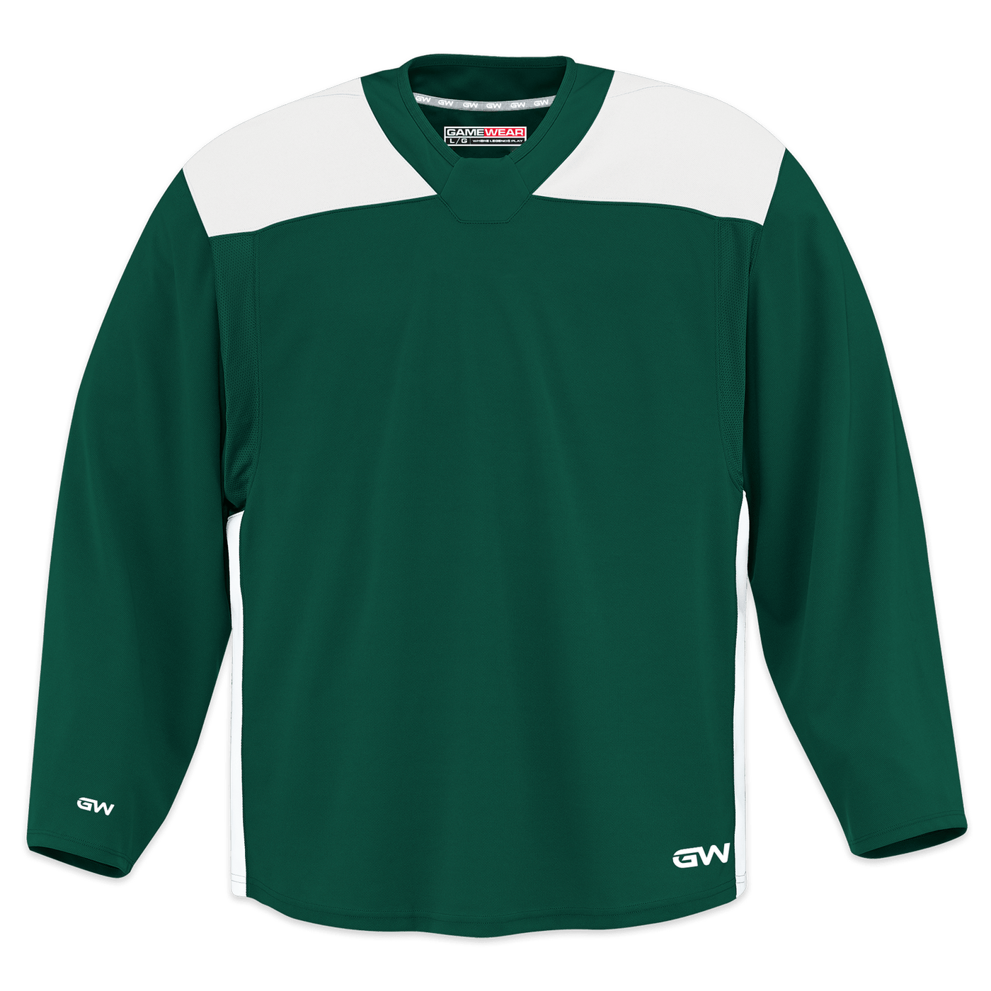 GameWear GW6500 ProLite Series Senior Hockey Practice Jersey - Dark Green / White - The Hockey Shop Source For Sports