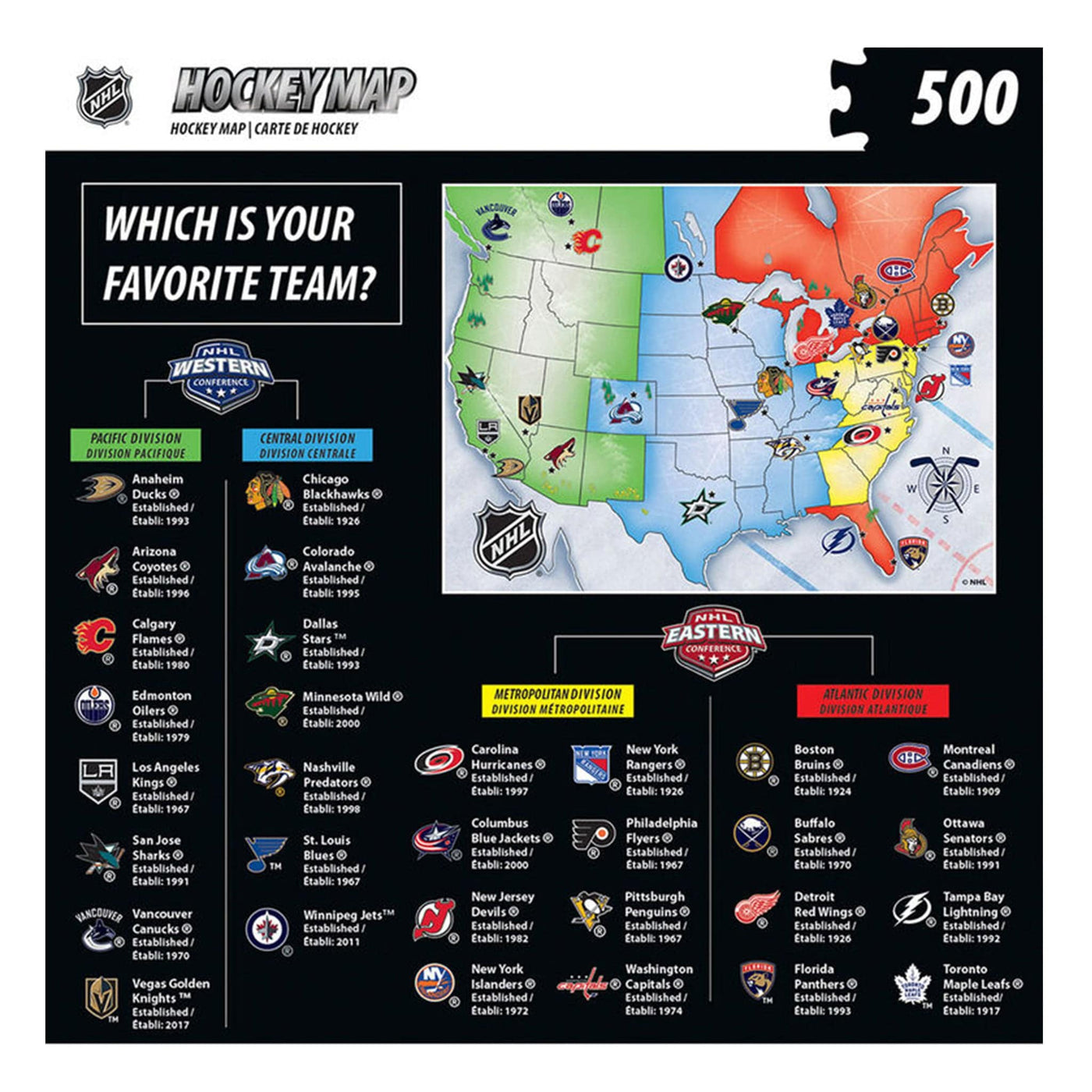 NHL Map Puzzle - The Hockey Shop Source For Sports