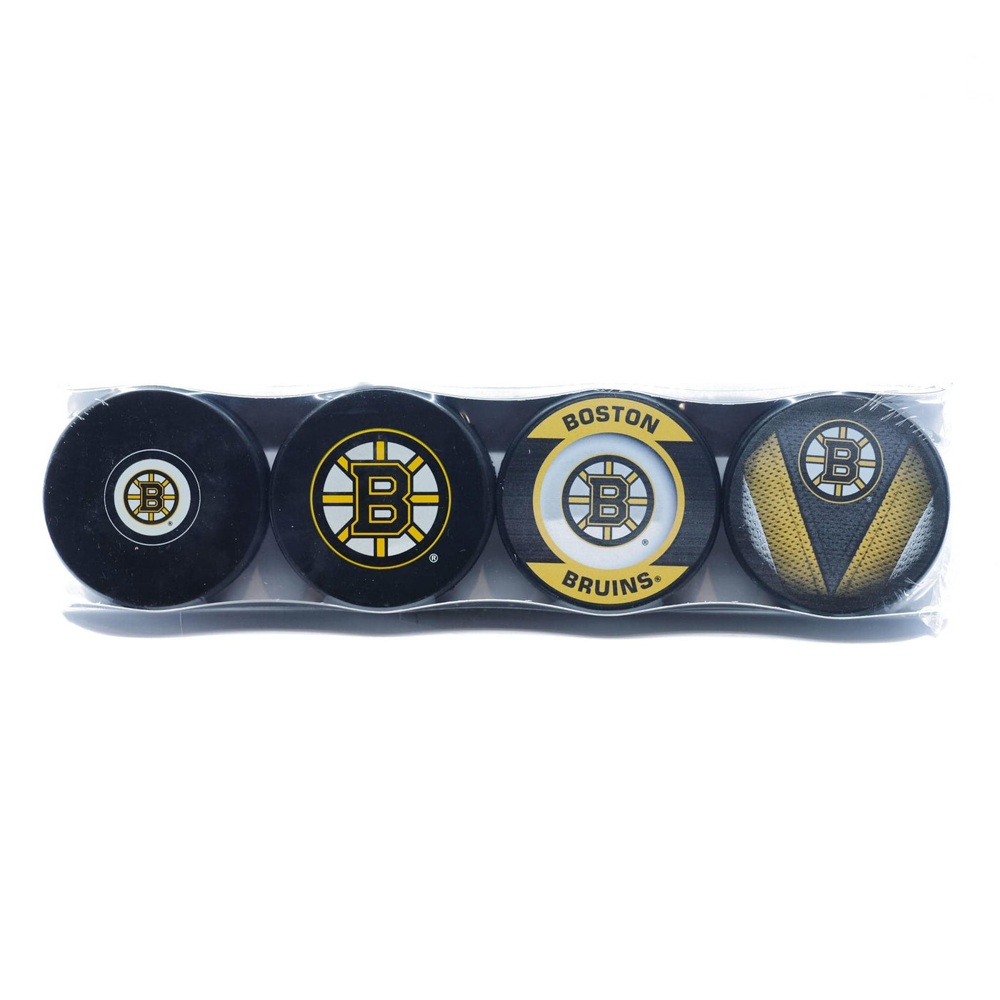 Boston Bruins Inglasco NHL Logo Hockey Puck (4 Pack) - The Hockey Shop Source For Sports