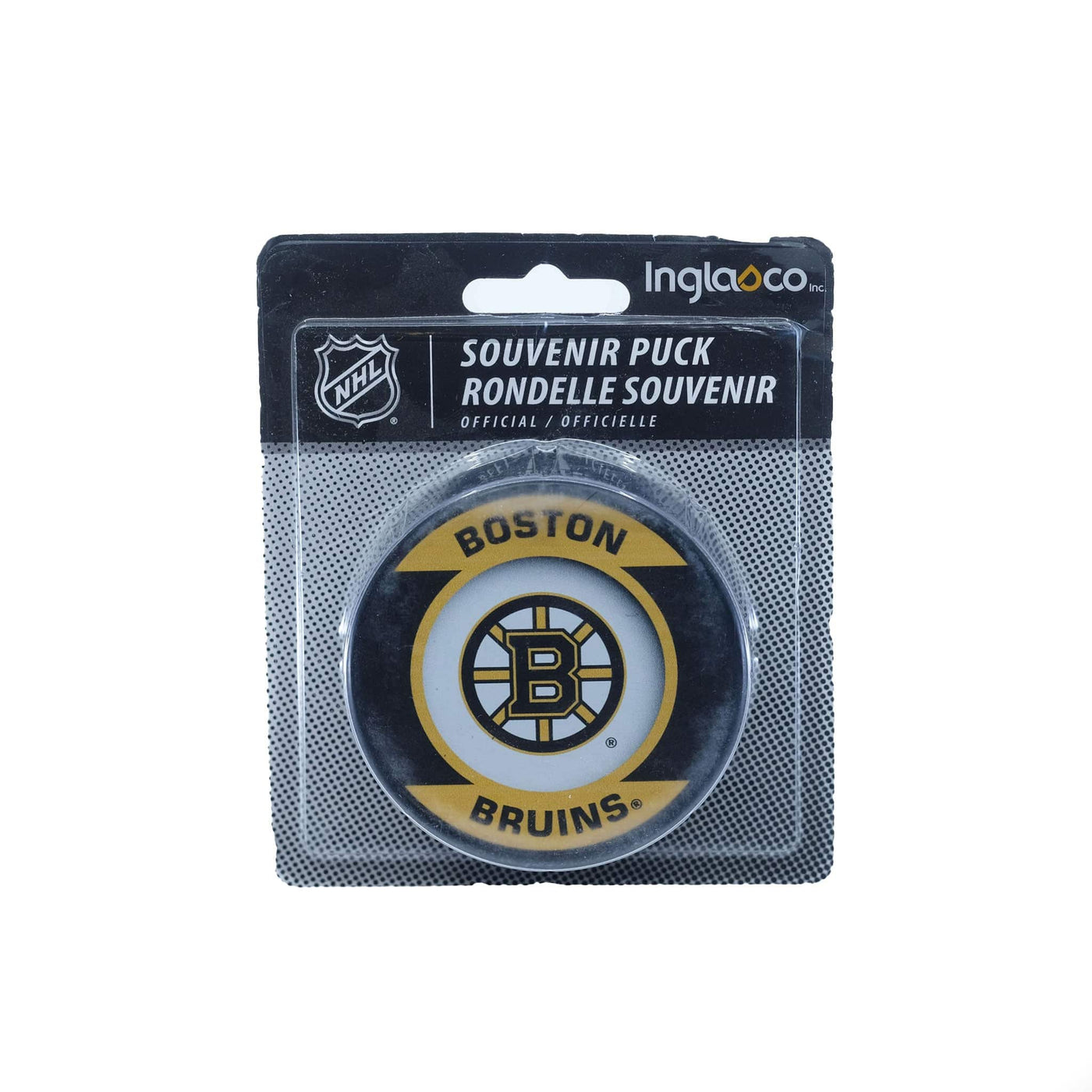 Boston Bruins Inglasco NHL Retro Logo Hockey Puck - The Hockey Shop Source For Sports