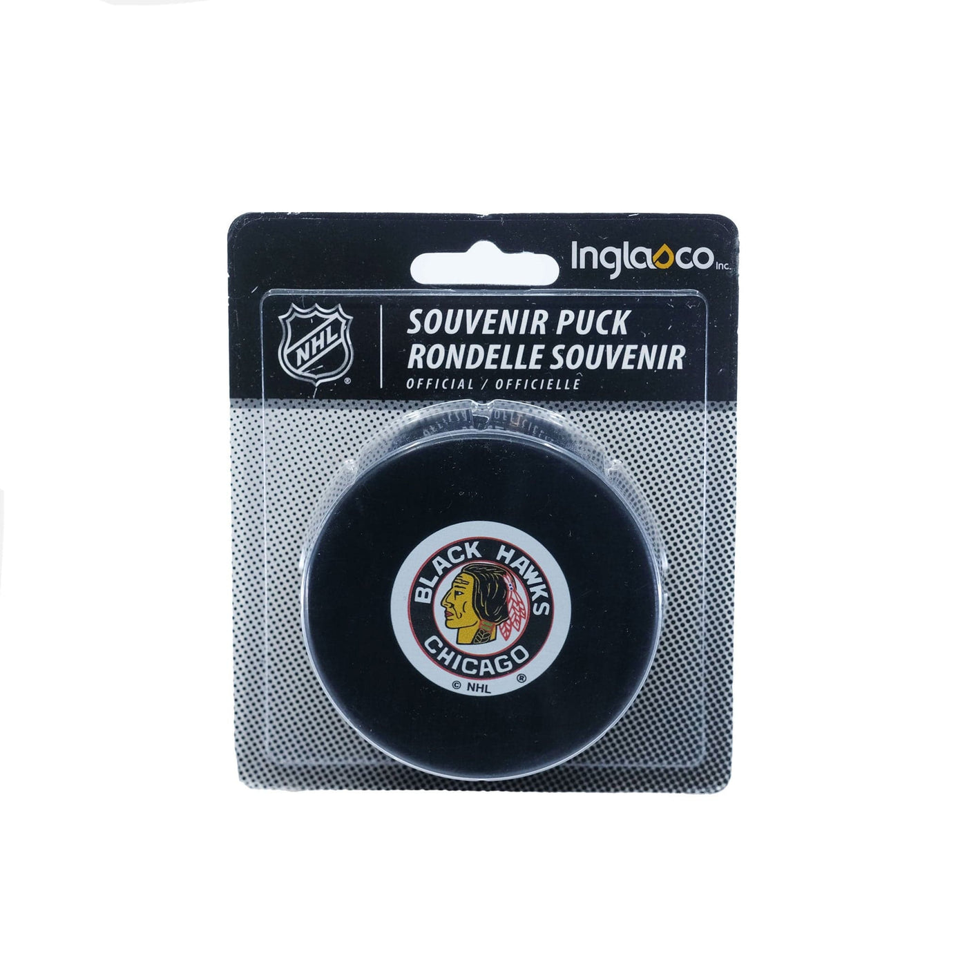 Chicago Blackhawks Inglasco NHL Original 6 Basic Logo Hockey Puck - The Hockey Shop Source For Sports