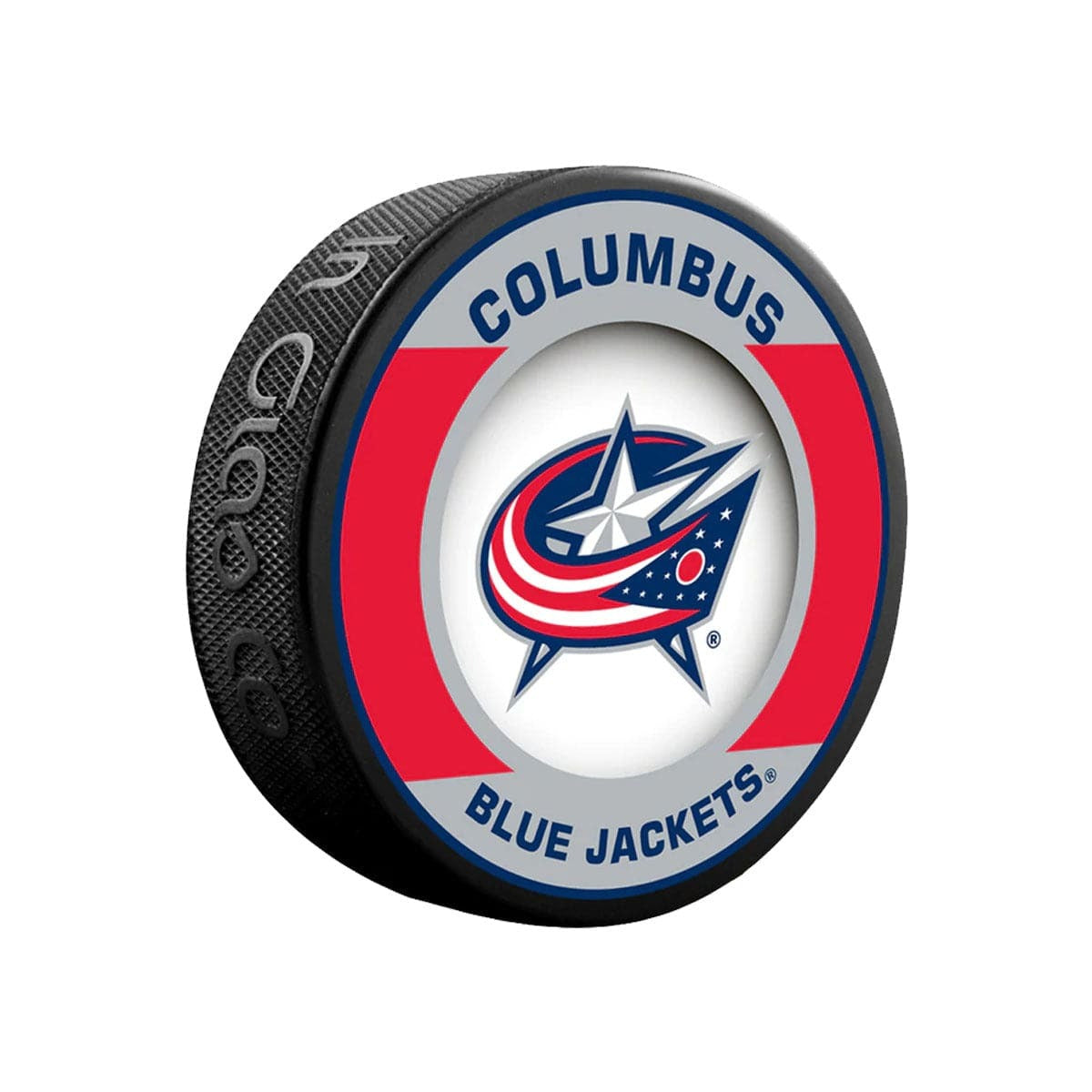 Columbus Blue Jackets Inglasco NHL Retro Logo Hockey Puck - The Hockey Shop Source For Sports