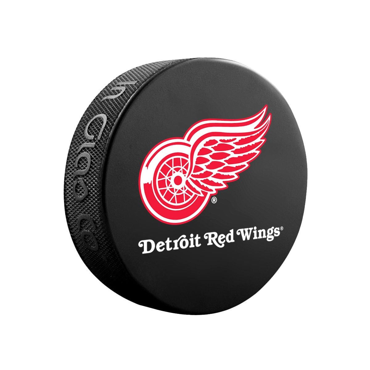 Detroit Red Wings Inglasco NHL Basic Logo Hockey Puck - The Hockey Shop Source For Sports