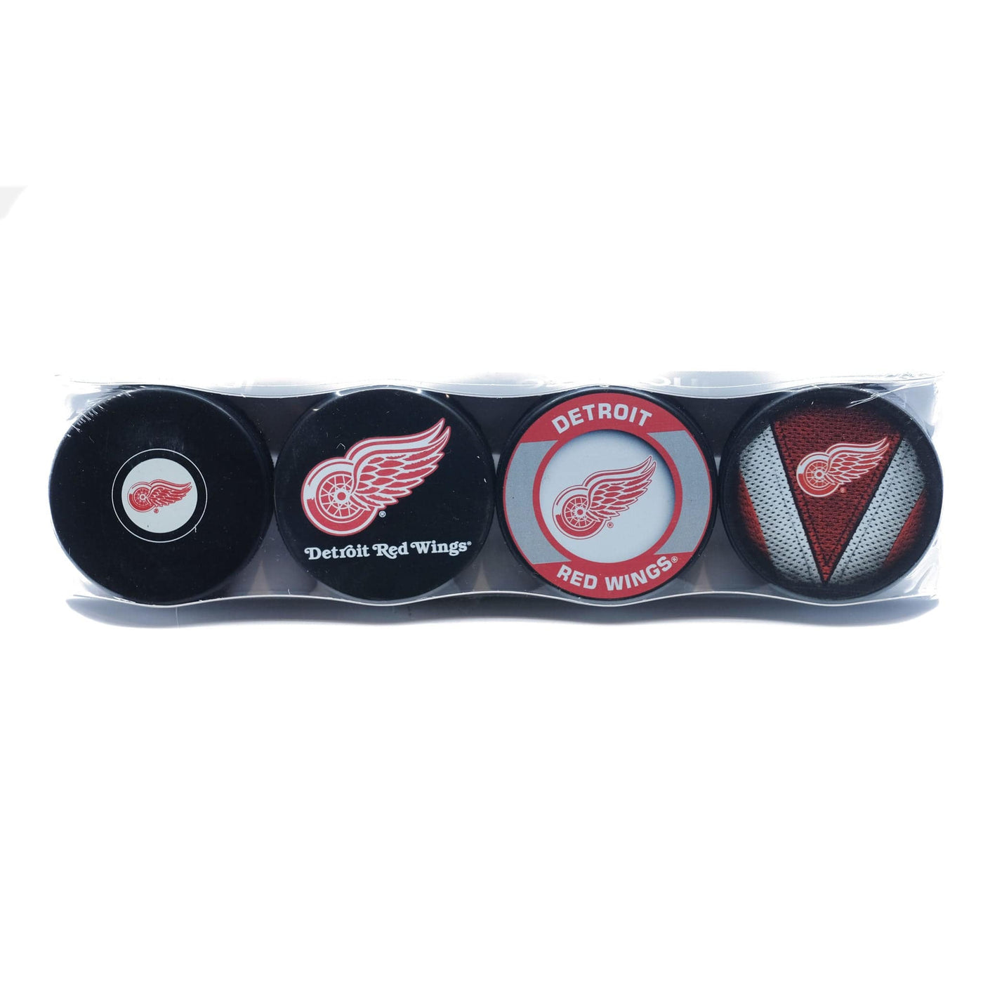 Detroit Red Wings Inglasco NHL Logo Hockey Puck (4 Pack) - The Hockey Shop Source For Sports