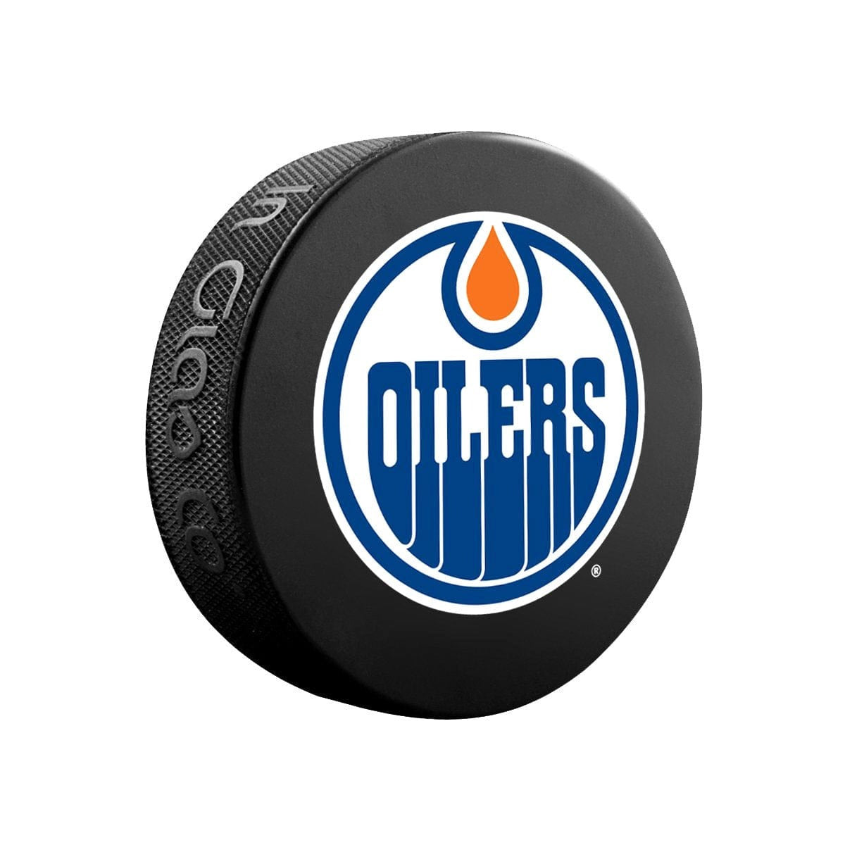 Edmonton Oilers Inglasco NHL Basic Logo Hockey Puck - The Hockey Shop Source For Sports