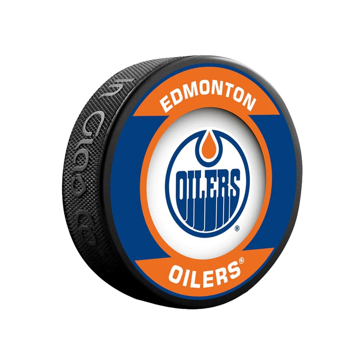 Edmonton Oilers Inglasco NHL Retro Logo Hockey Puck - The Hockey Shop Source For Sports