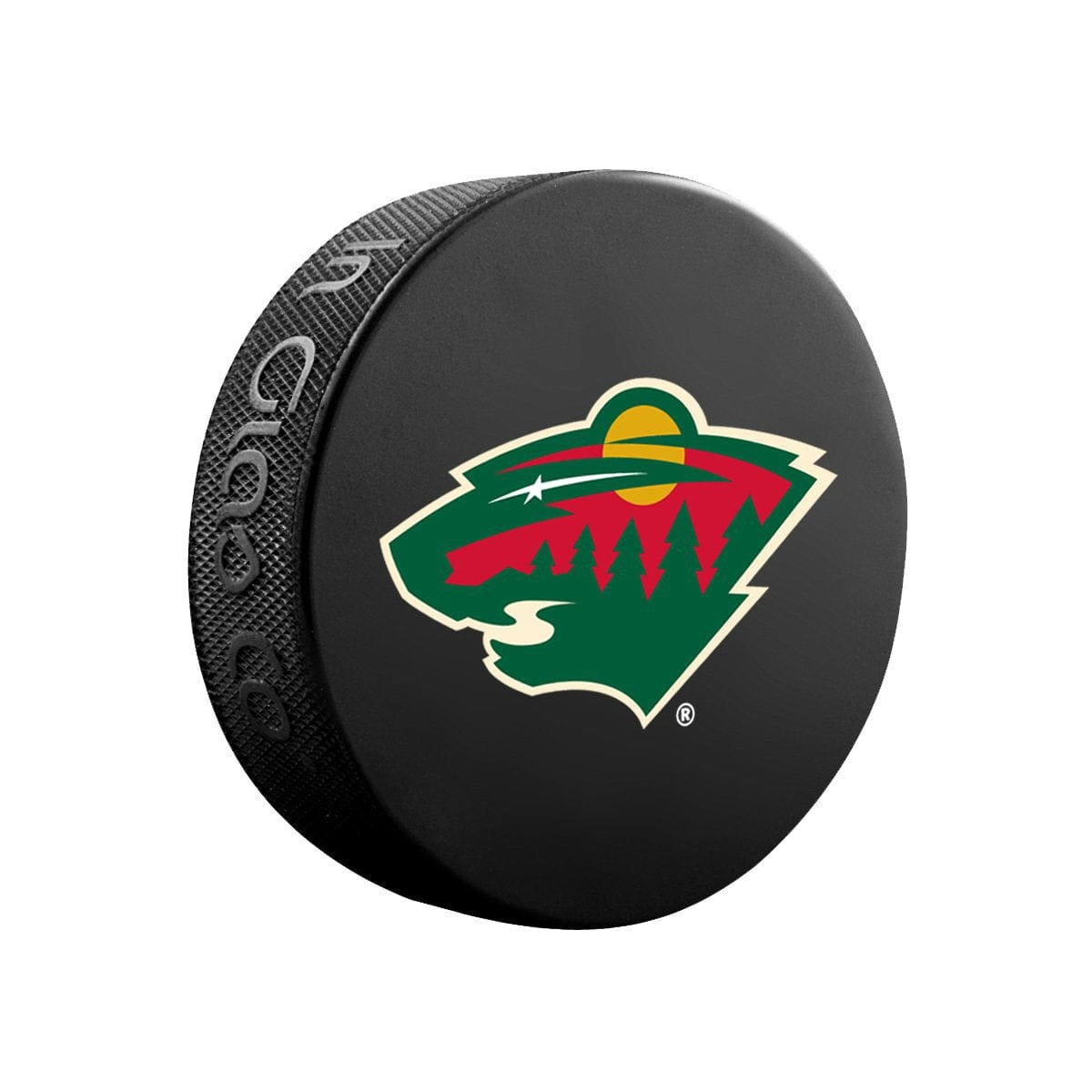 Minnesota Wild Inglasco NHL Basic Logo Hockey Puck - The Hockey Shop Source For Sports