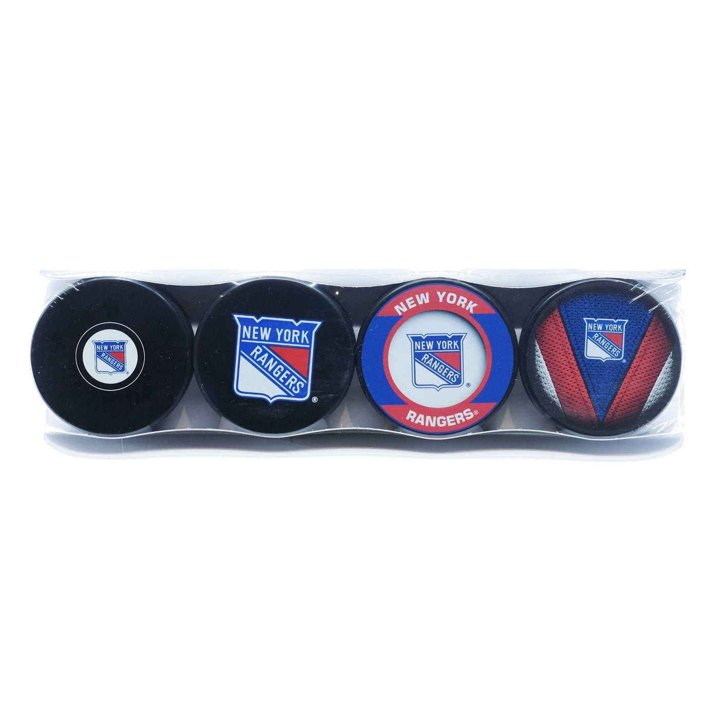 New York Rangers Inglasco NHL Logo Hockey Puck (4 Pack) - The Hockey Shop Source For Sports