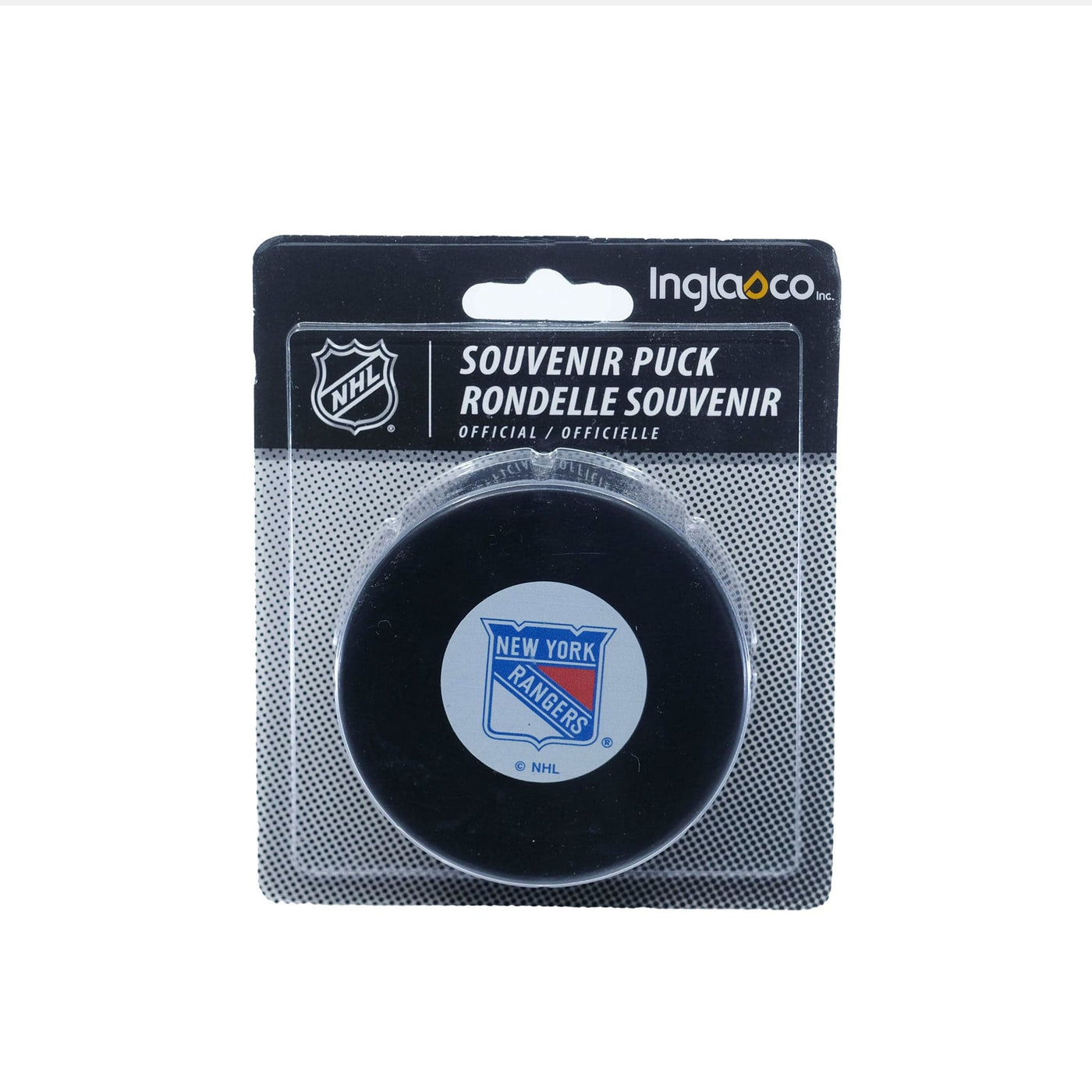 New York Rangers Inglasco NHL Original 6 Basic Logo Hockey Puck - The Hockey Shop Source For Sports