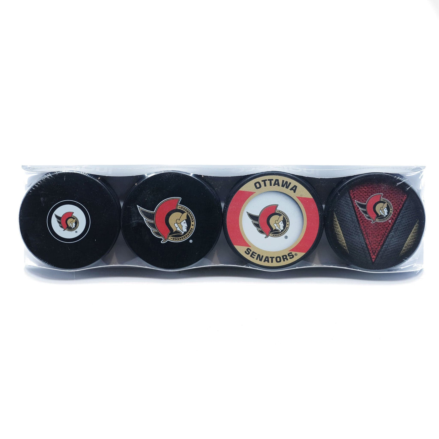 Ottawa Senators Inglasco NHL Logo Hockey Puck (4 Pack) - The Hockey Shop Source For Sports