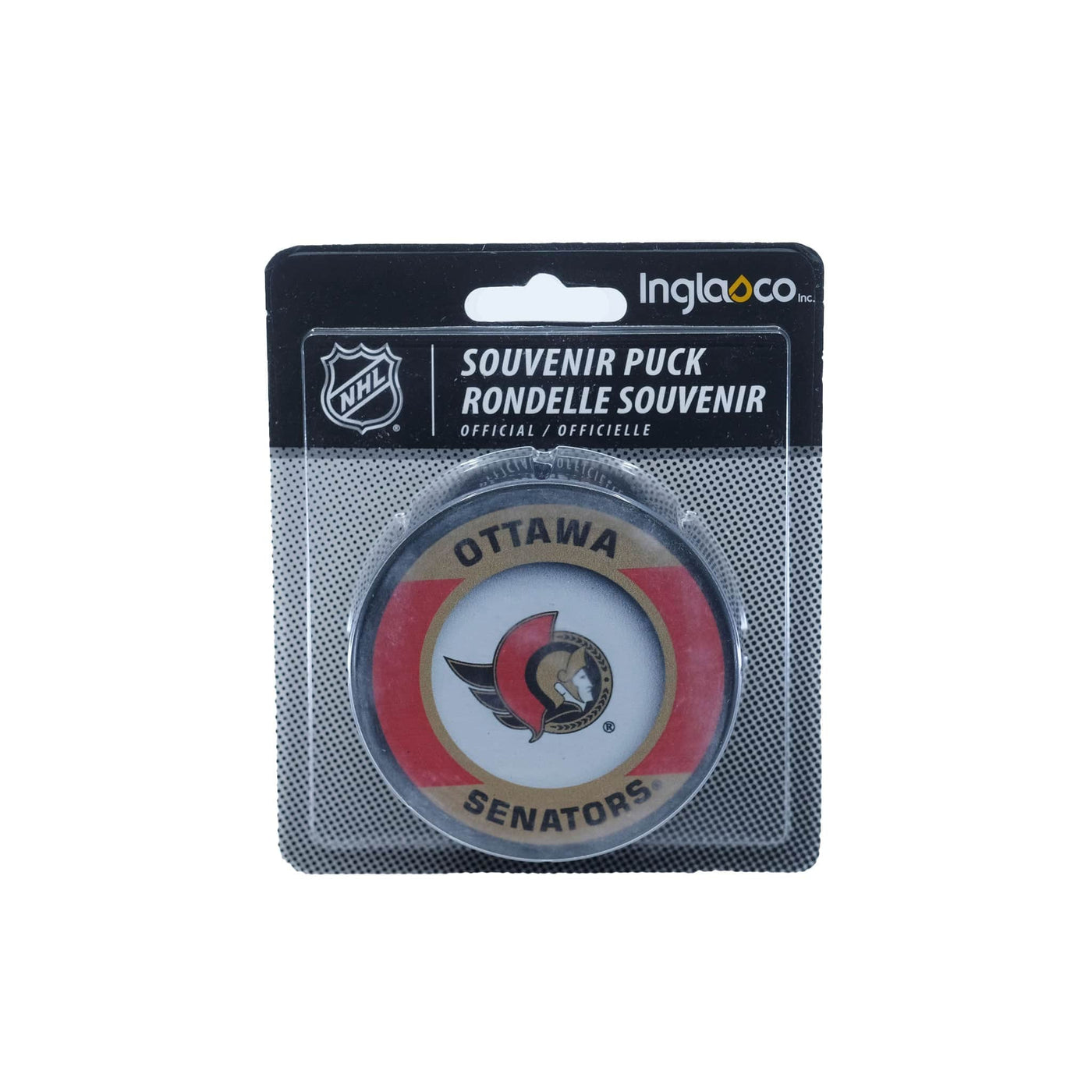 Ottawa Senators Inglasco NHL Retro Logo Hockey Puck - The Hockey Shop Source For Sports