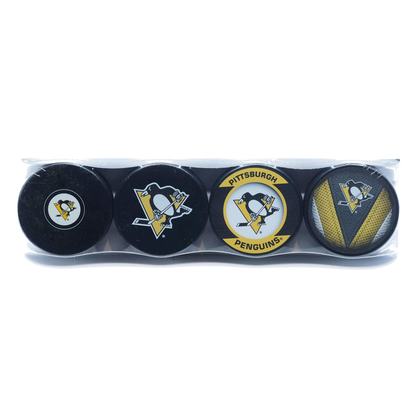 Pittsburgh Penguins Inglasco NHL Logo Hockey Puck (4 Pack) - The Hockey Shop Source For Sports