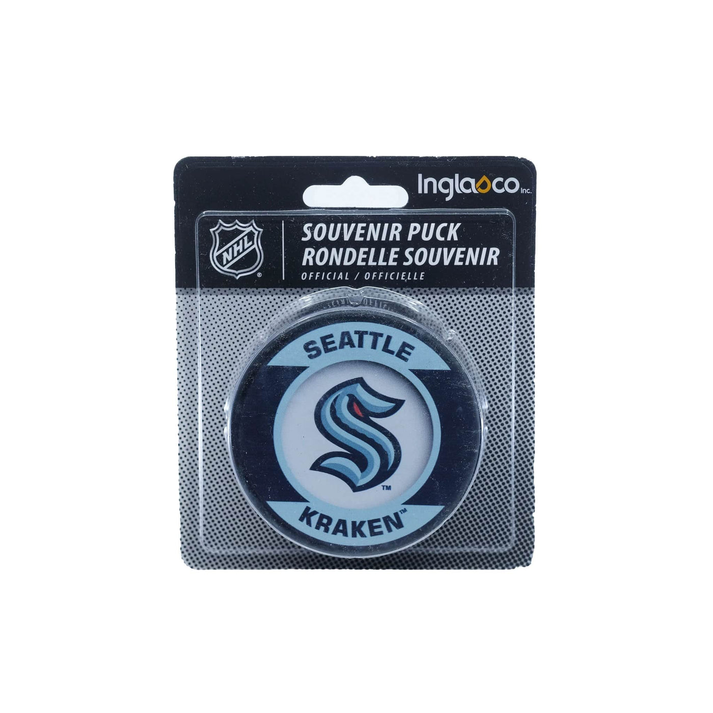 Seattle Kraken Inglasco NHL Retro Logo Hockey Puck - The Hockey Shop Source For Sports