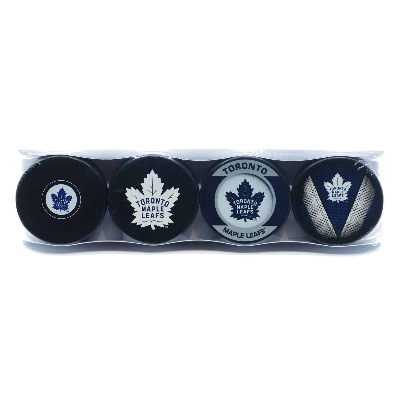 Toronto Maple Leafs Inglasco NHL Logo Hockey Puck (4 Pack) - The Hockey Shop Source For Sports