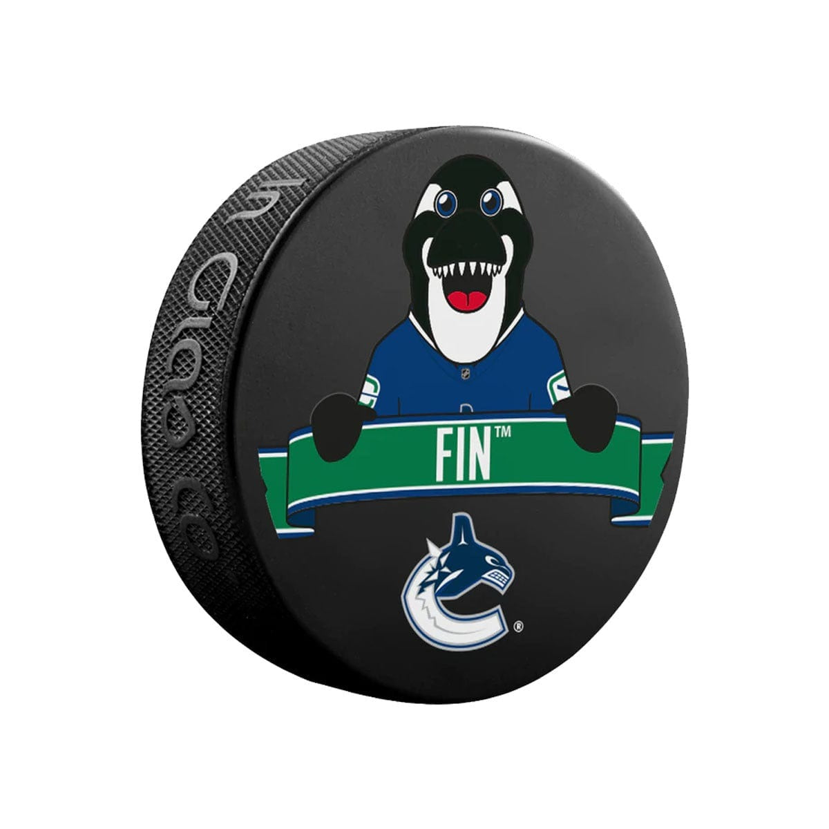 Vancouver Canucks Inglasco NHL Mascot Hockey Puck - Fin - The Hockey Shop Source For Sports