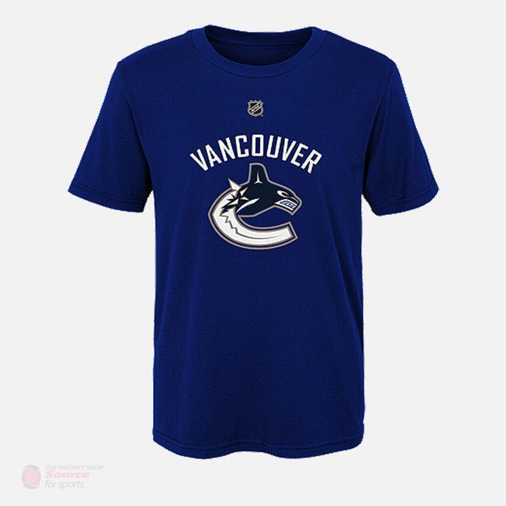 Vancouver Canucks Outer Stuff Name Number Youth Shirt Elias Petter