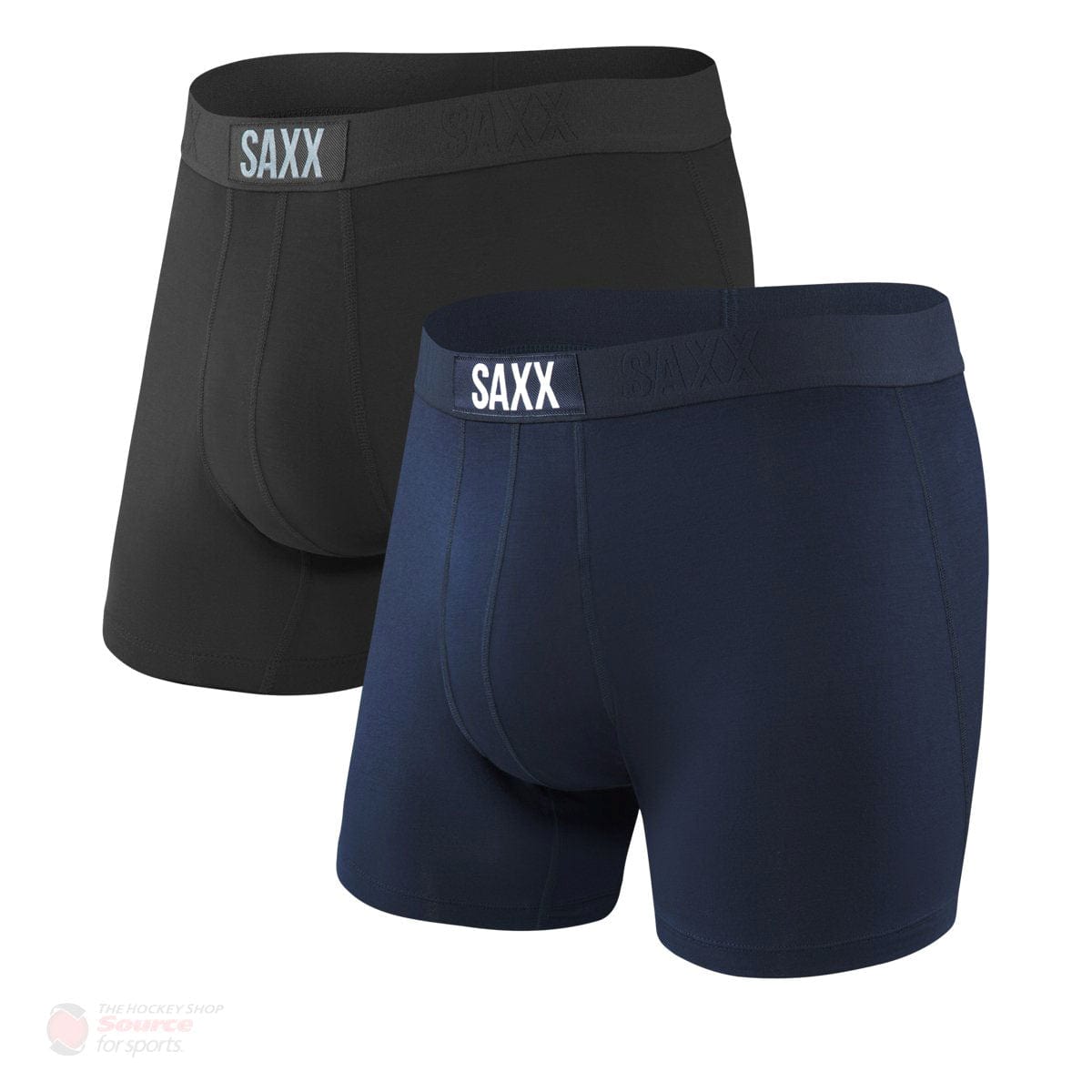 Saxx Vibe Boxers - Black / Navy (2 Pack)