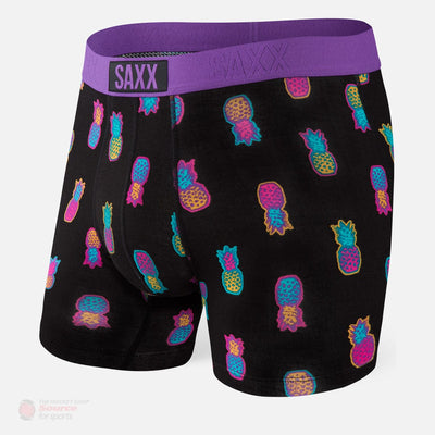 Saxx Vibe Boxers - Black Solar Pineapples