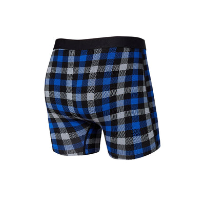 Saxx Vibe Boxers - Blue Flannel Check