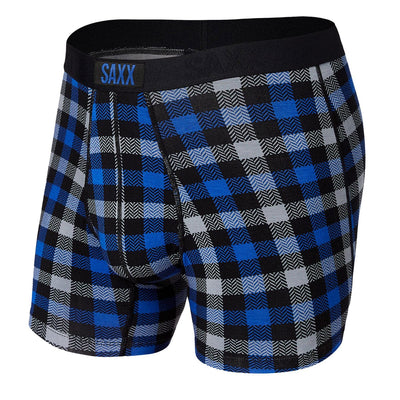 Saxx Vibe Boxers - Blue Flannel Check - The Hockey Shop Source For Sports