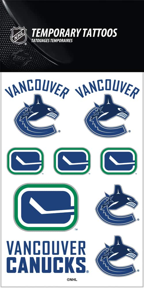 Sports Vault NHL Tattoo Sheet - Vancouver Canucks - The Hockey Shop Source For Sports