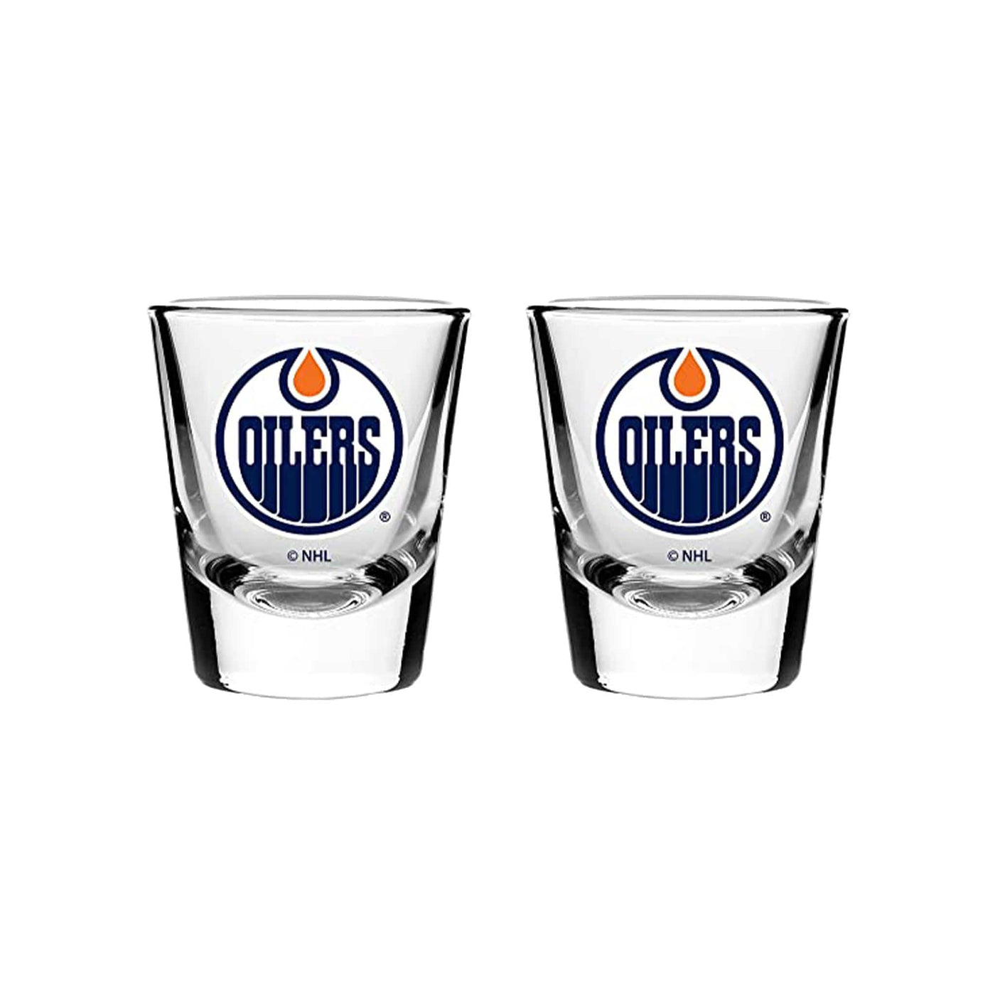 Edmonton Oilers Sports Vault NHL Logo Shot Glass Set - 2 Pack