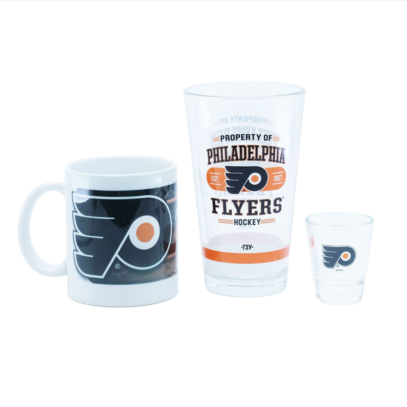 Philadelphia Flyers Sports Vault NHL Glass Gift Set - 3 Pack