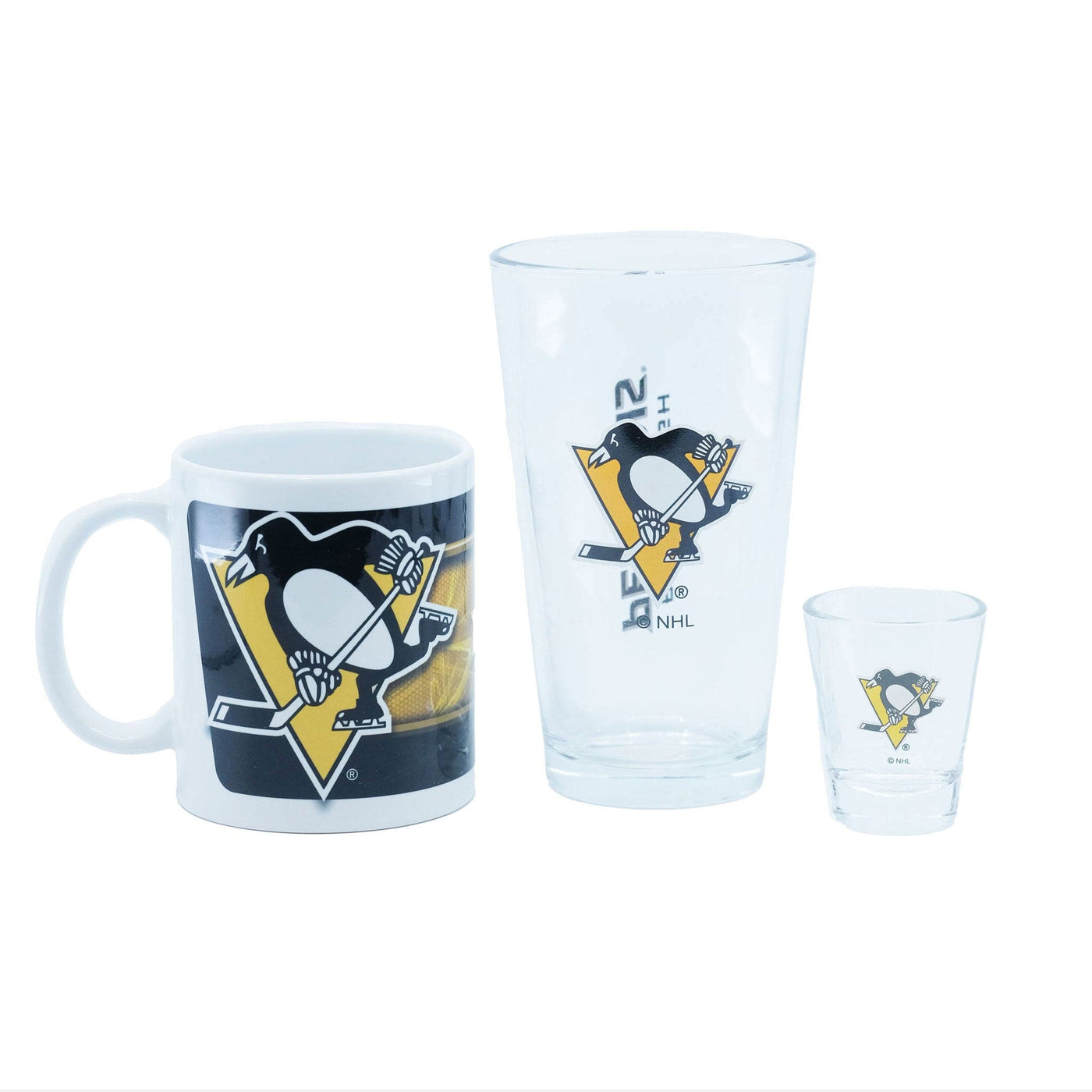 Pittsburgh Penguins Sports Vault NHL Glass Gift Set - 3 Pack