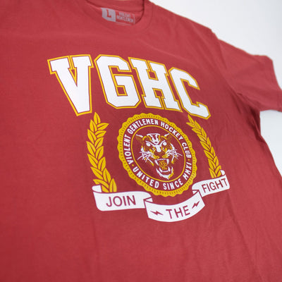 Violent Gentlemen University Heavyweight Shortsleeve Shirt - Red - The Hockey Shop Source For Sports