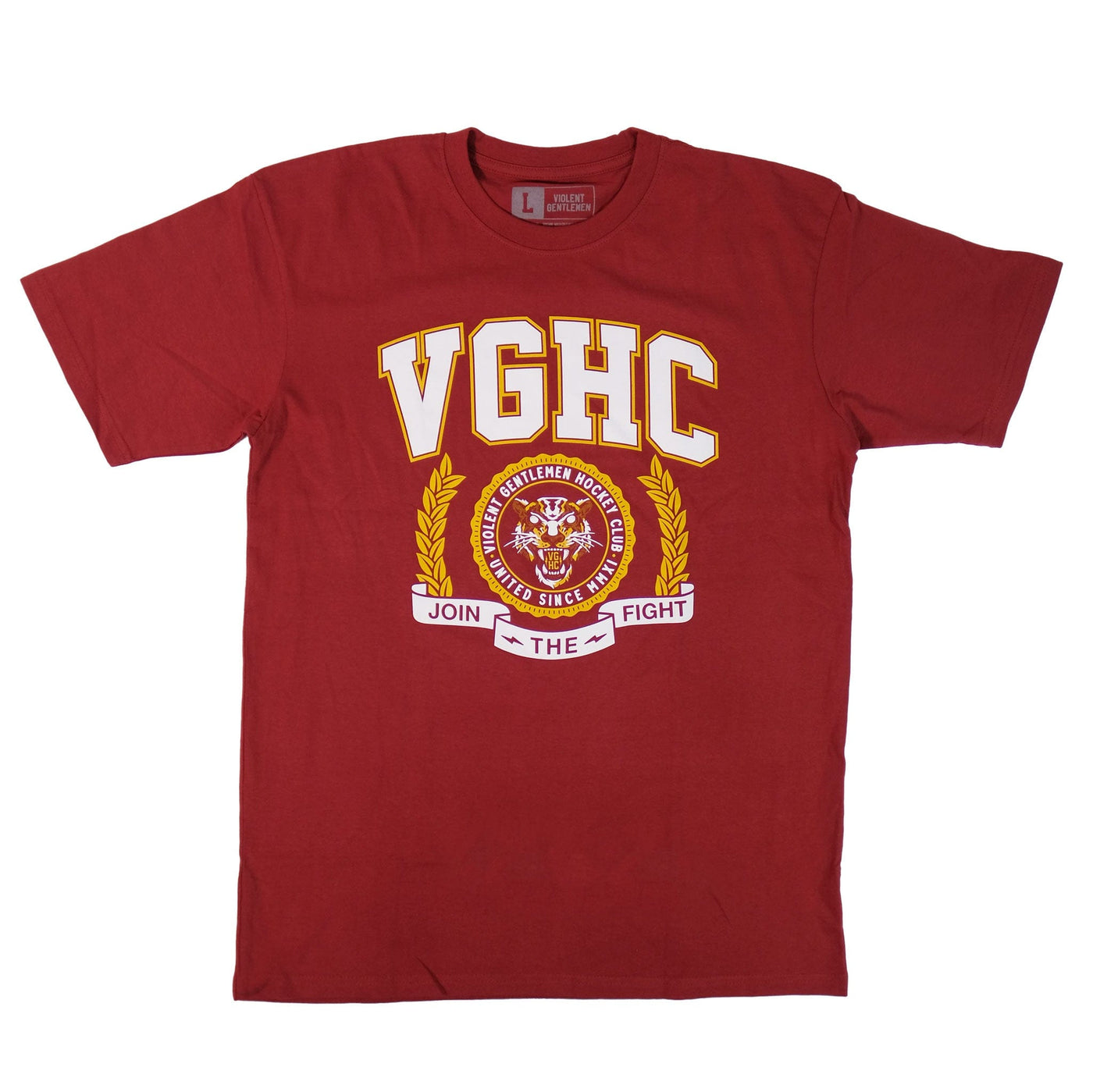 Violent Gentlemen University Heavyweight Shortsleeve Shirt - Red - The Hockey Shop Source For Sports